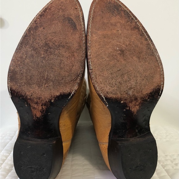 Vintage Justin 8737 Ostrich Quill Leather Boots. Sz 10E - Picture 15 of 15